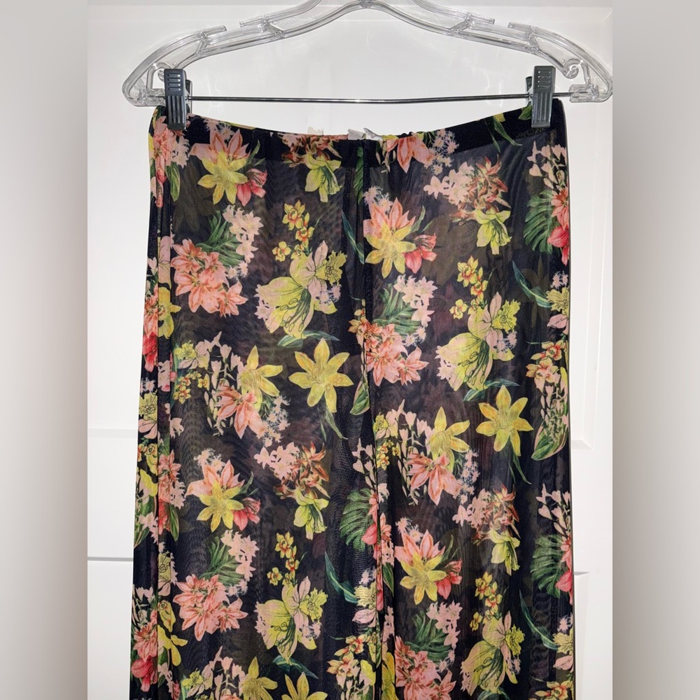 Floral sheer pant